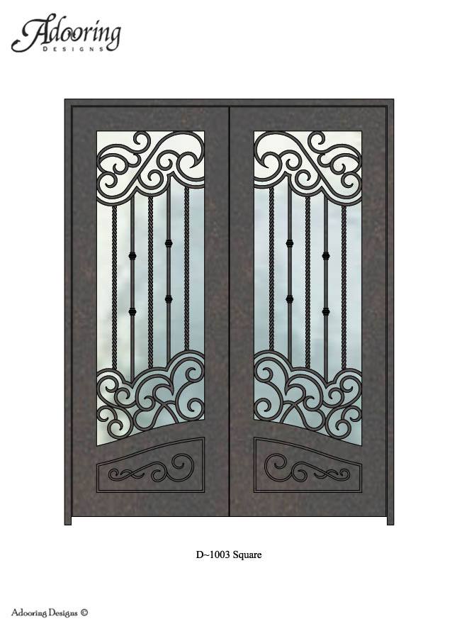 Square top door with intricate pattern