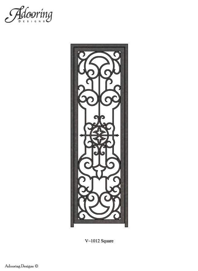 Single iron cellar gate with square top and unique design