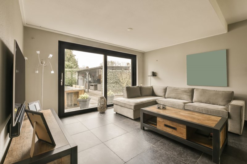 sliding glass doors leading to patio 